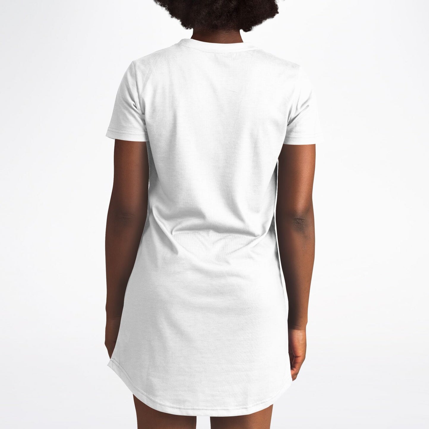 Elegant Line-Art Cat T-Shirt Dress - Stylish, Versatile, and Purr-fectly Unique