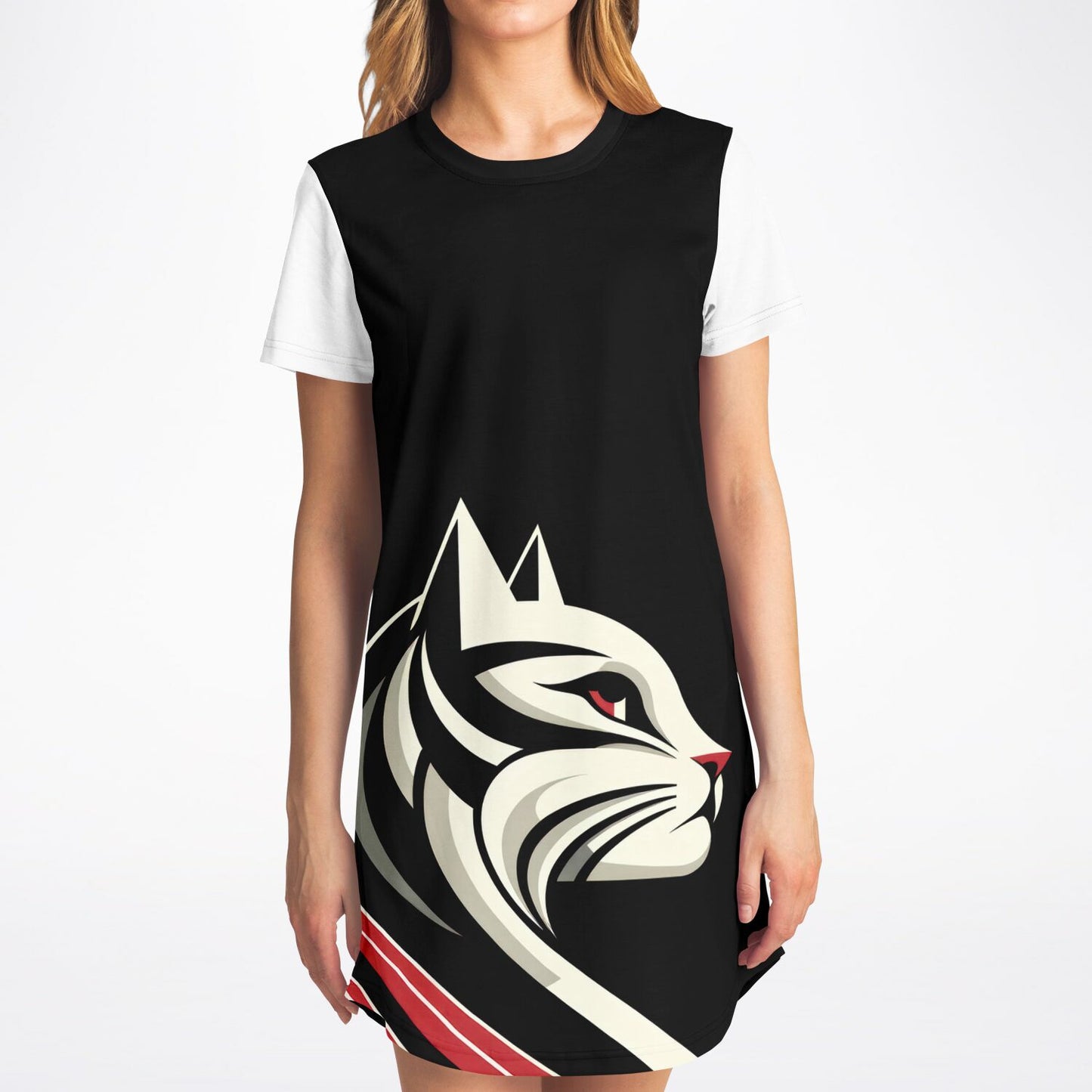 Fierce Feline T-Shirt Dress - Bold Style, Everyday Comfort