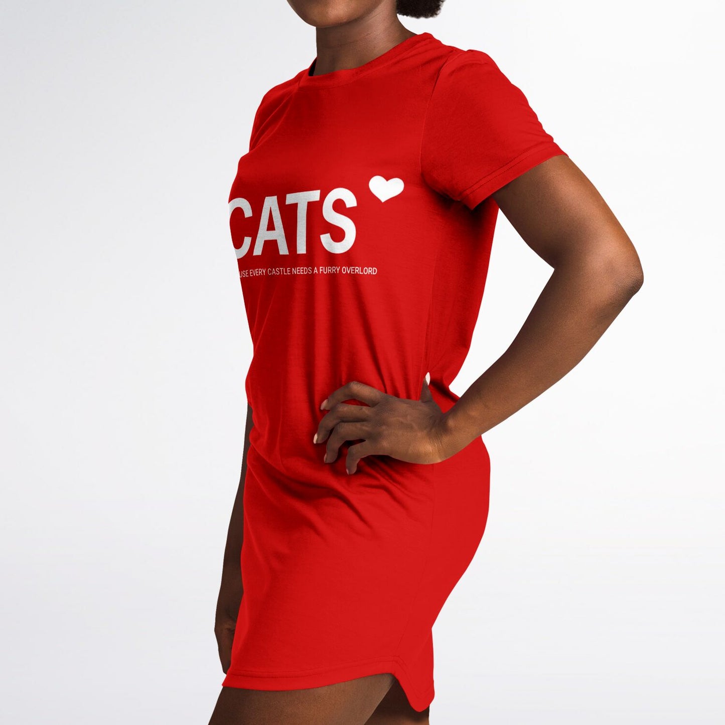 Cats T-Shirt Dress - Stylish Comfort for Cat Lovers