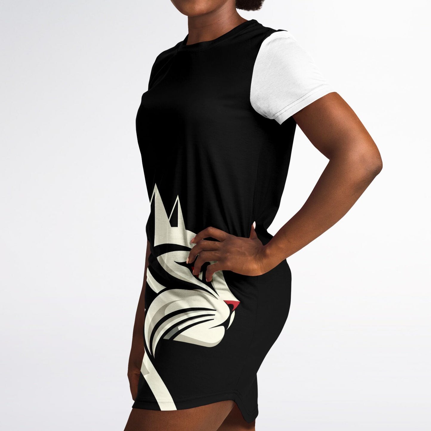 Fierce Feline T-Shirt Dress - Bold Style, Everyday Comfort