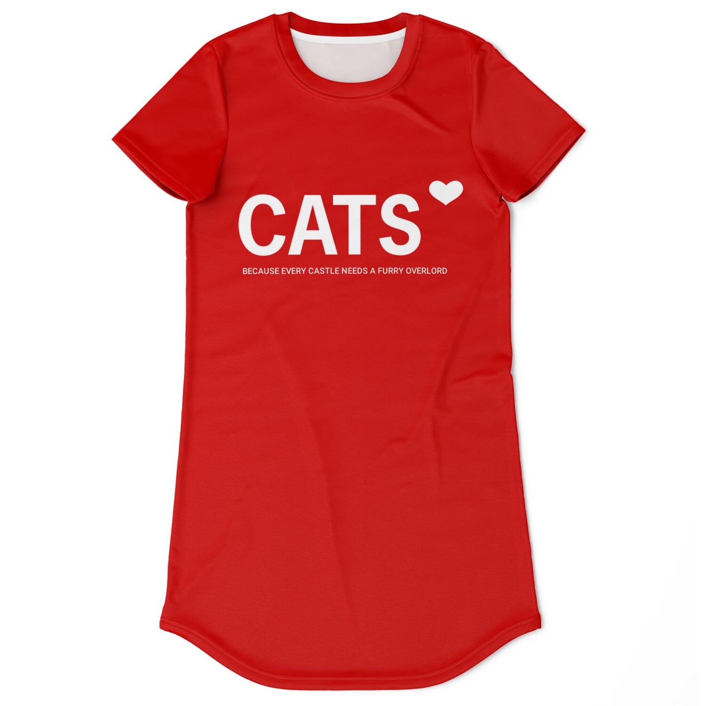 Cats T-Shirt Dress - Stylish Comfort for Cat Lovers