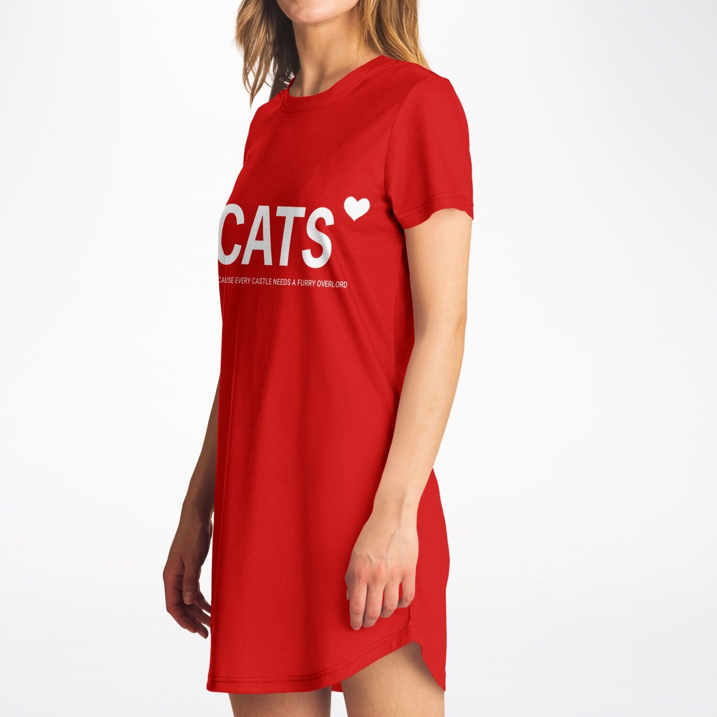 Cats T-Shirt Dress - Stylish Comfort for Cat Lovers