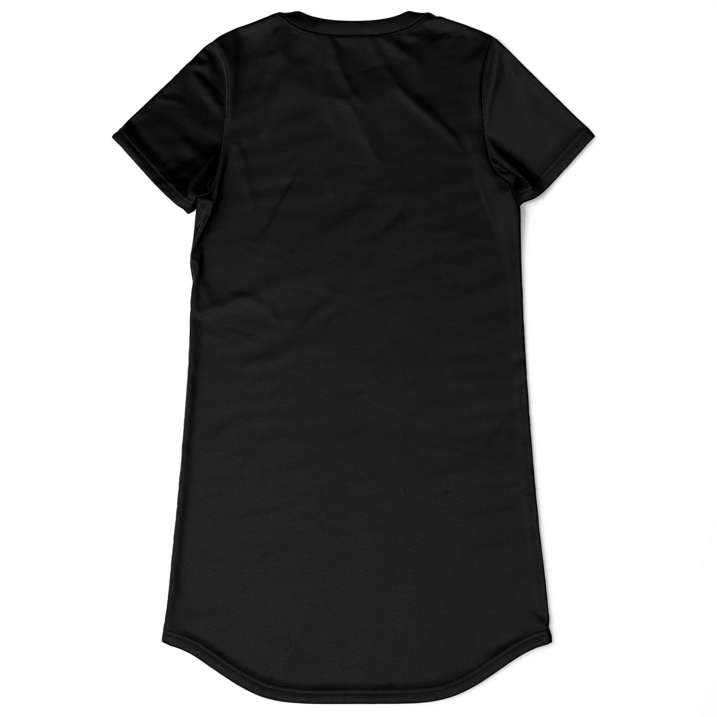 Chic Black Line-Art Cat T-Shirt Dress - Stylish, Comfy, and Timeless