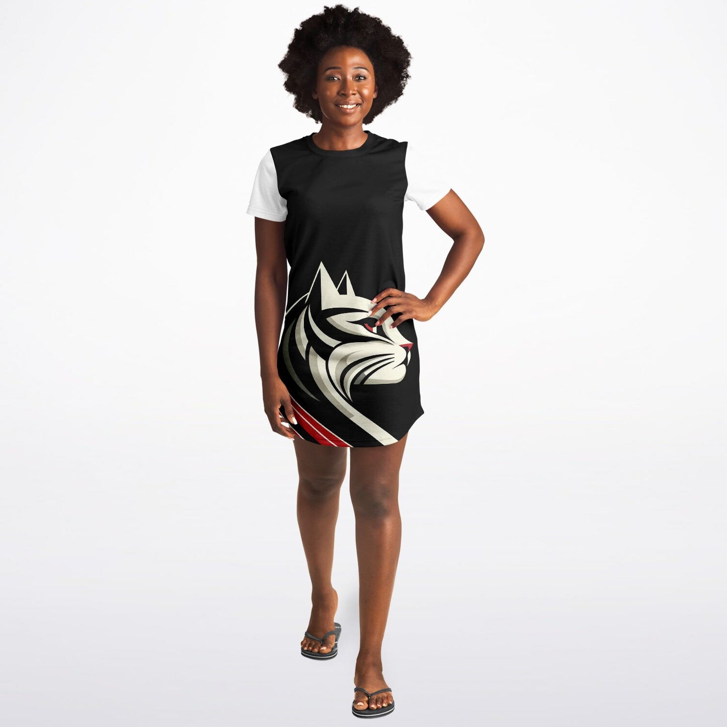 Fierce Feline T-Shirt Dress - Bold Style, Everyday Comfort