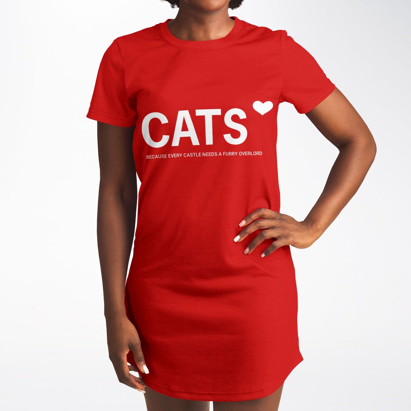 Cats T-Shirt Dress - Stylish Comfort for Cat Lovers