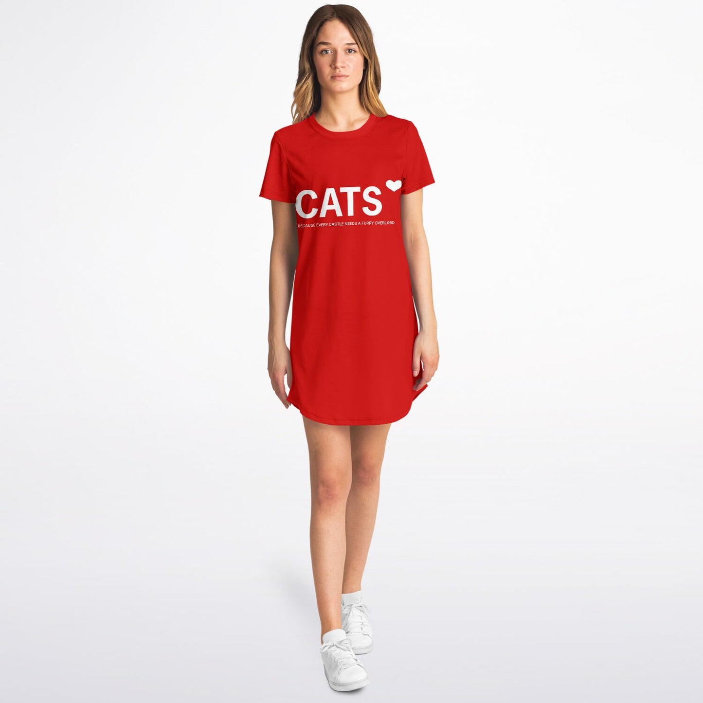 Cats T-Shirt Dress - Stylish Comfort for Cat Lovers