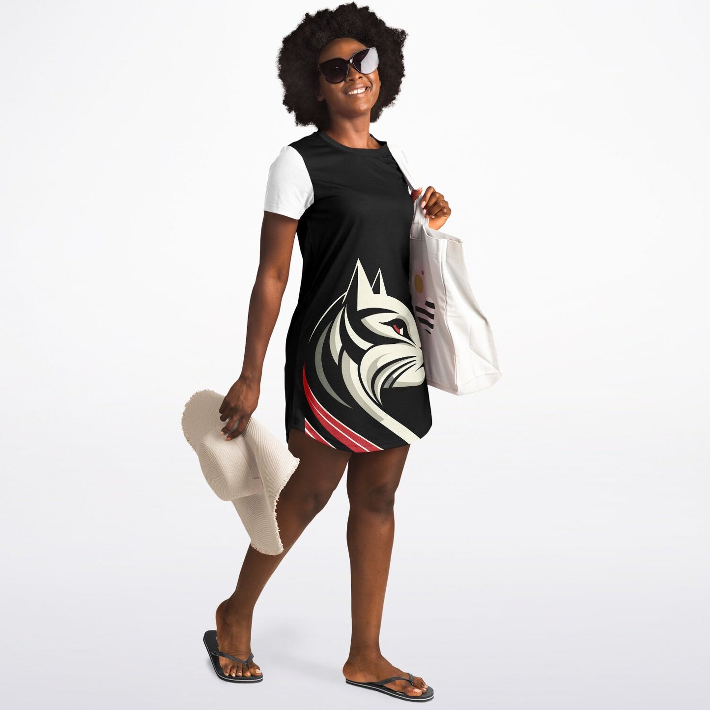 Fierce Feline T-Shirt Dress - Bold Style, Everyday Comfort