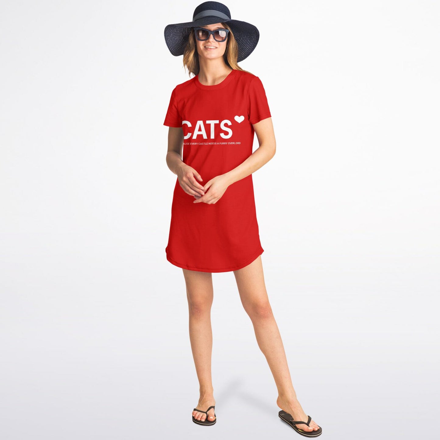 Cats T-Shirt Dress - Stylish Comfort for Cat Lovers