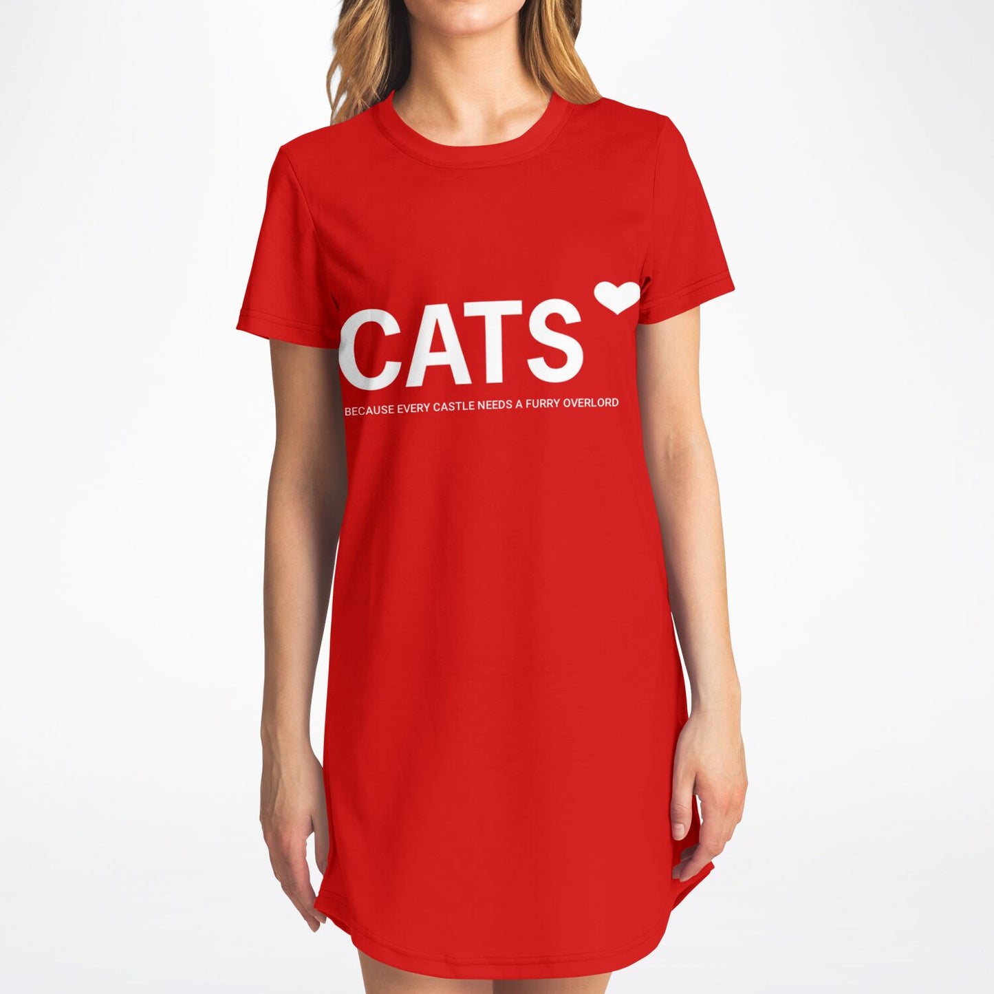 Cats T-Shirt Dress - Stylish Comfort for Cat Lovers