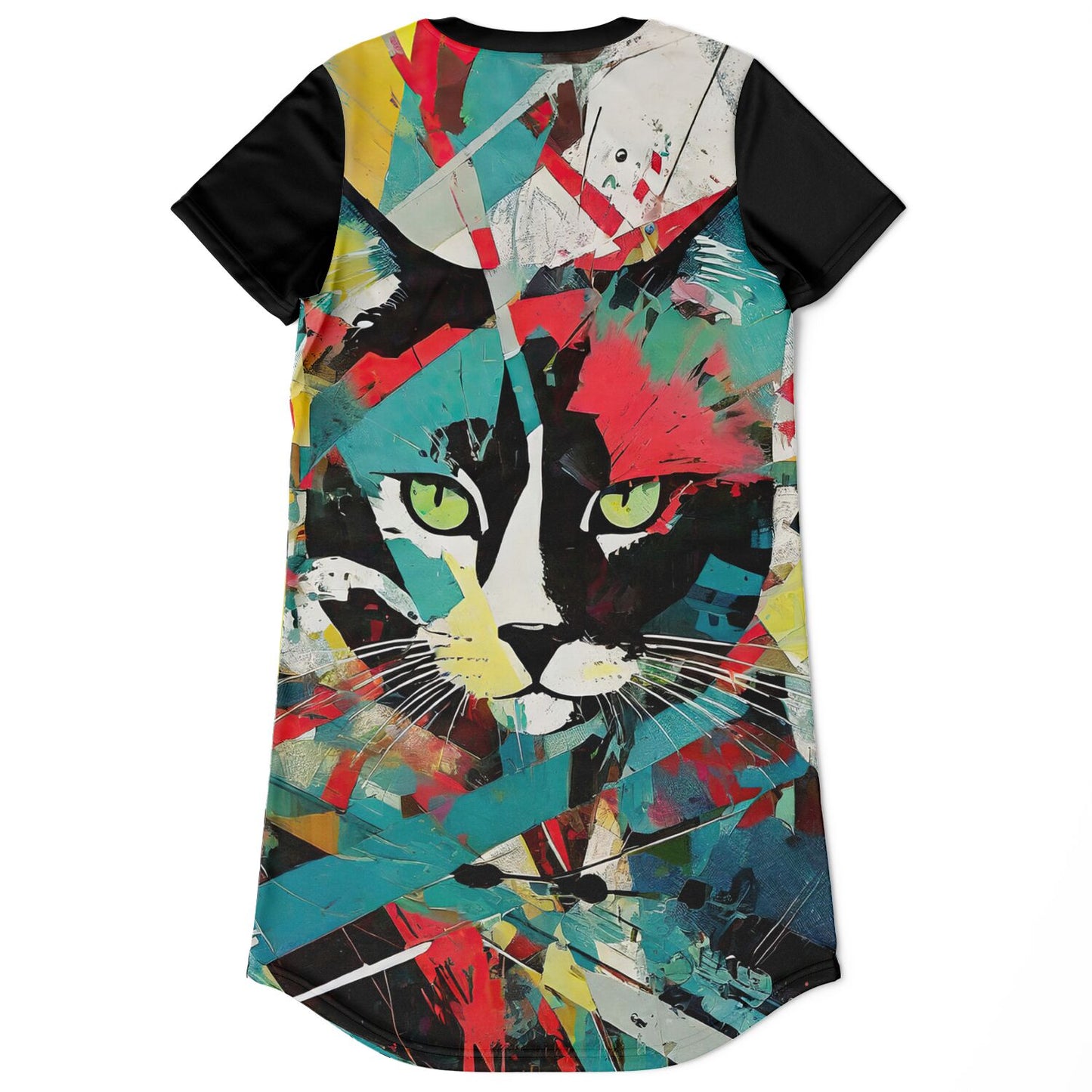 Urban Whiskers T-Shirt Dress - Bold Colors, Bold Style