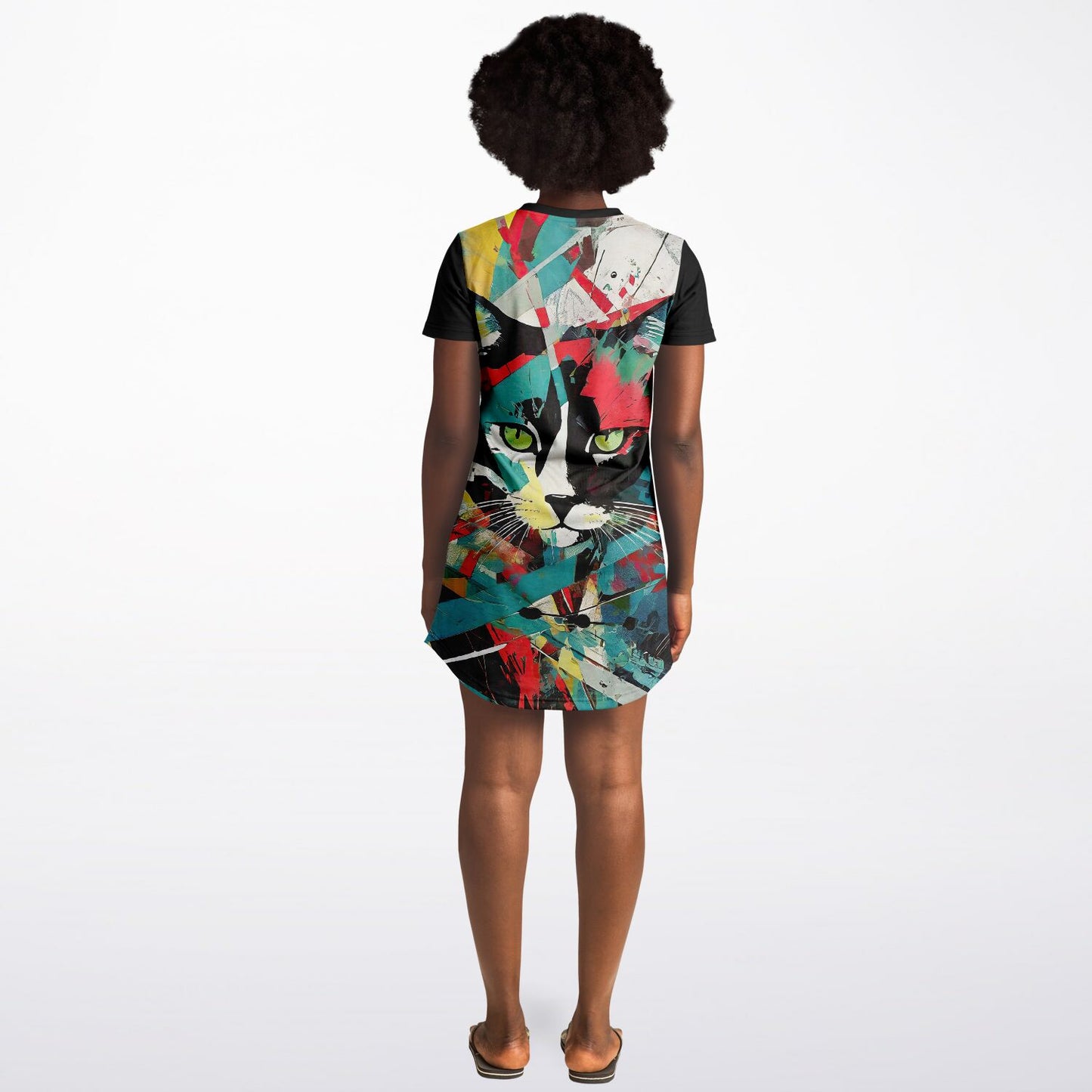 Urban Whiskers T-Shirt Dress - Bold Colors, Bold Style