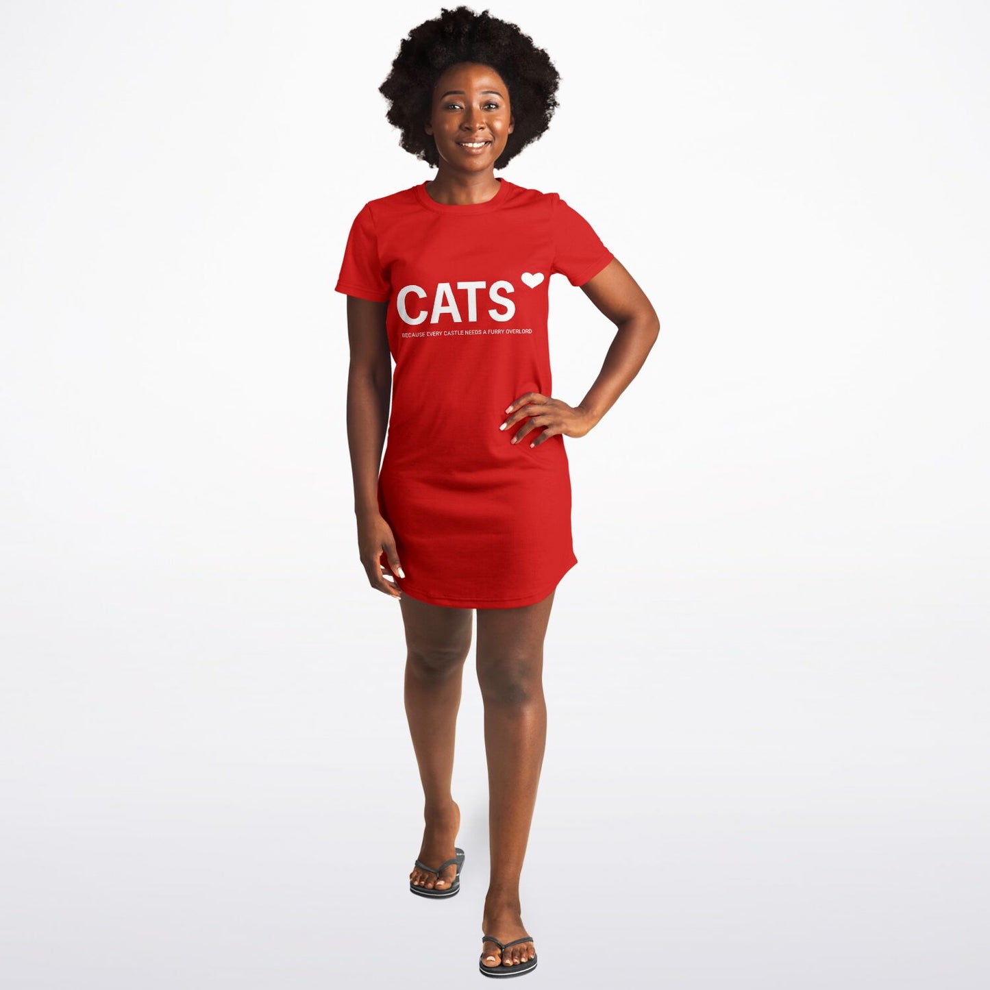 Cats T-Shirt Dress - Stylish Comfort for Cat Lovers