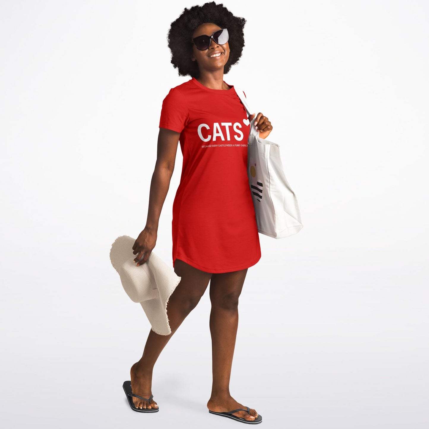 Cats T-Shirt Dress - Stylish Comfort for Cat Lovers